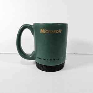 Vtg Microsoft Executive Briefing Center Coffee Mug Cup Anti Spill Rubber Bottom